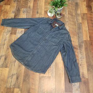LL Bean Denim Flannel Lined Men's Work Shirt Sz. L